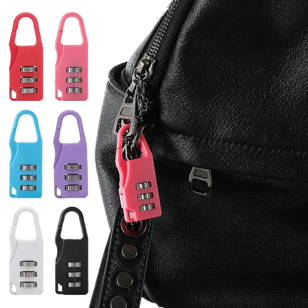 mellock-valise à chiffres en plastique antivol, mini cadenas pour bagages de voyage