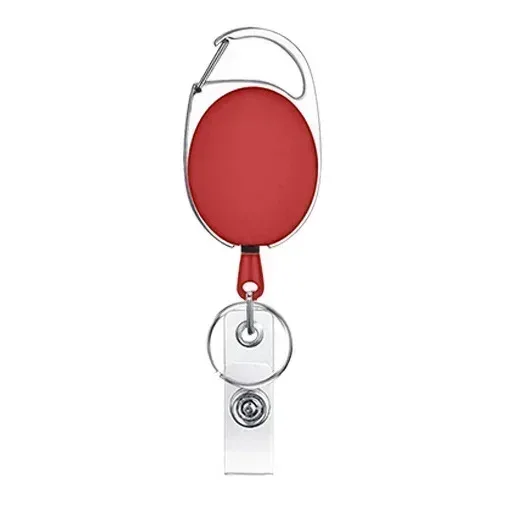 fentes pour cartes transparentes, porte-badge pour étiquette d'identification, avec bobine de badge, organisateur de rangement pour cartes, étui pour cartes de travail pour passe des employés