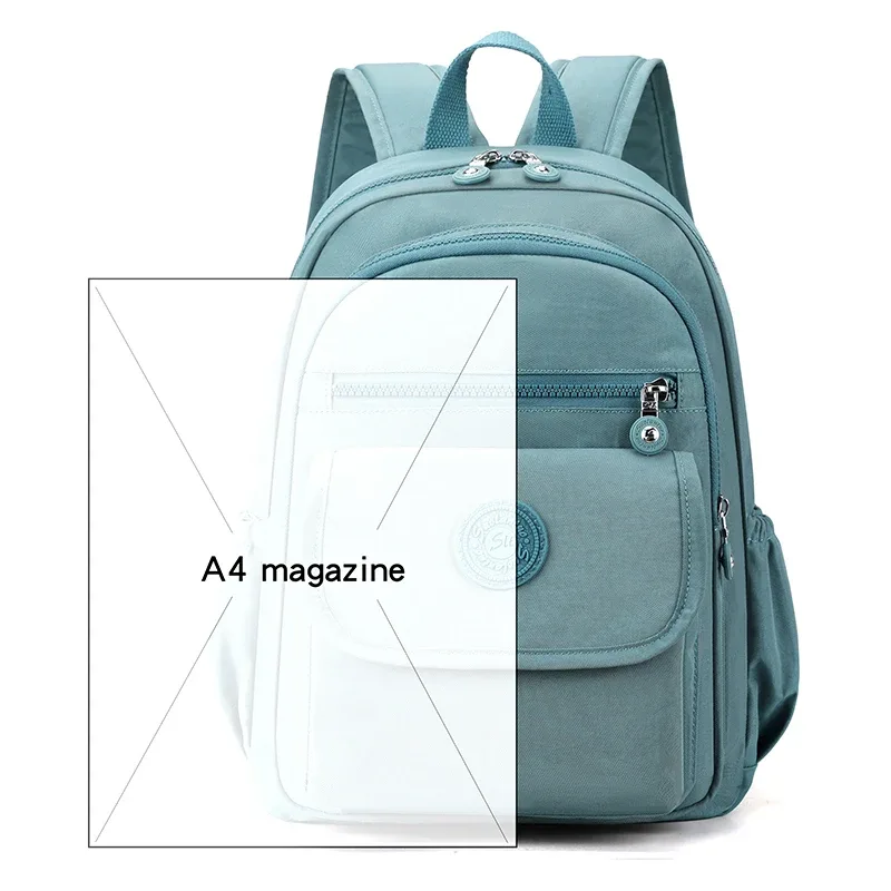 sac à dos de voyage noir élégant et léger pour femmes, grande capacité, avec bretelles réglables, pour l'école et les loisirs b