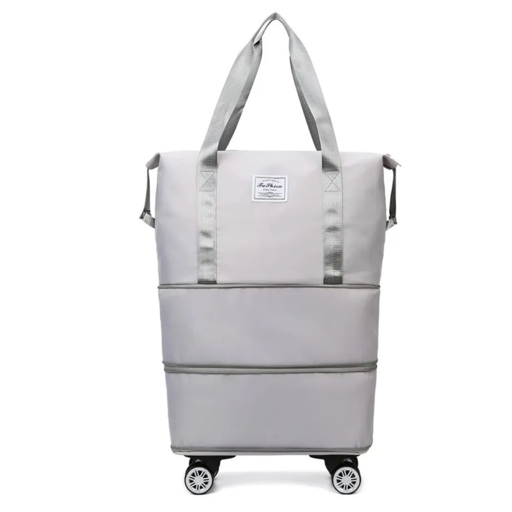 sac de sport en tissu oxford avec roulettes, séparation sec-humide, sac de voyage pliable portable, grande capacité extensible