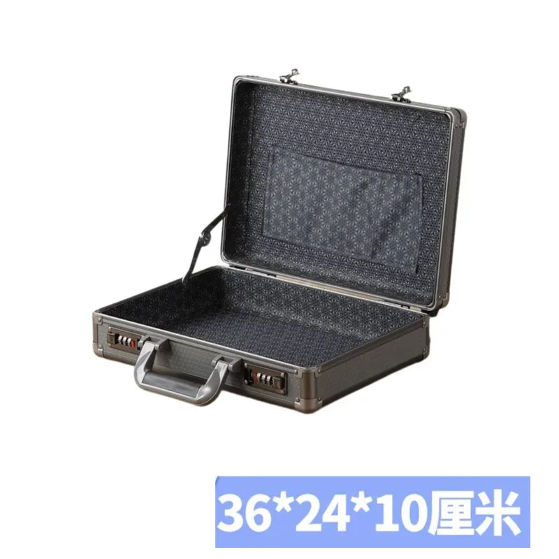 mallette rigide d'affaires avec serrure-boîte de sécurité de bureau coffre-fort pour documents pour fichiers, certificats, espèces, valise portable