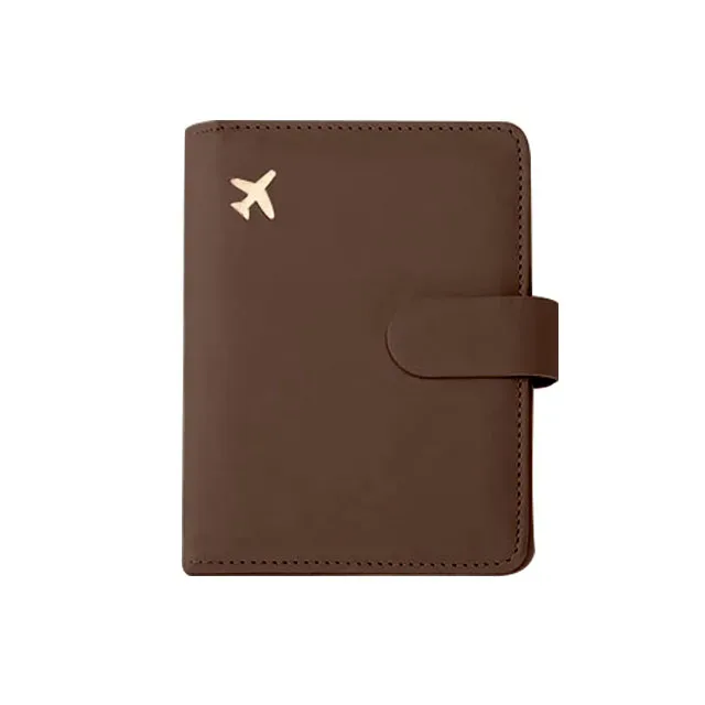 porte-passeport en cuir couvre étui étanche voyage carte de crédit portefeuille mignon passeport livre pour femmes/hommes boucle passeport couverture