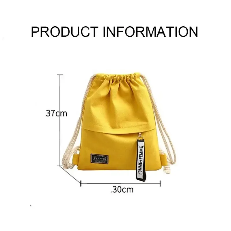 sac à dos en toile à cordon de serrage, sac à dos à double épaule, poche à cordon, sac à dos décontracté portable pour femmes et hommes, sac à dos de voyage, 1 pièce