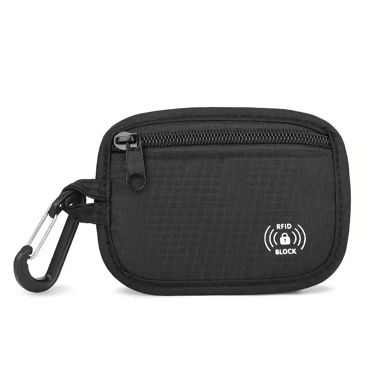 portefeuille lecteur de cartes antivol rfid, clip de ceinture léger et invisible, petit sac anti-démagnétisation, clip invisible, sac de voyage