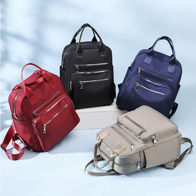 femmes sac à dos voyage décontracté imperméable oxford sacs à bandoulière femme grande capacité sac à main sac à dos noir sac à main école pack