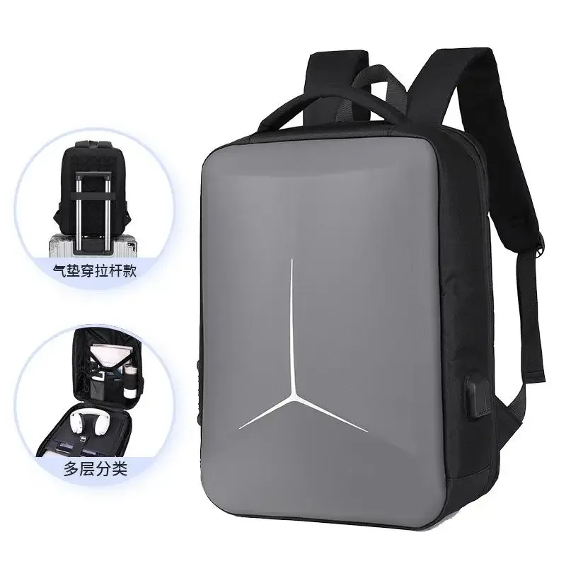 sac à dos d'affaires usb pour hommes, sac à dos de voyage de grande capacité, mode haute sensibilité, sac d'ordinateur étanche pour étudiants