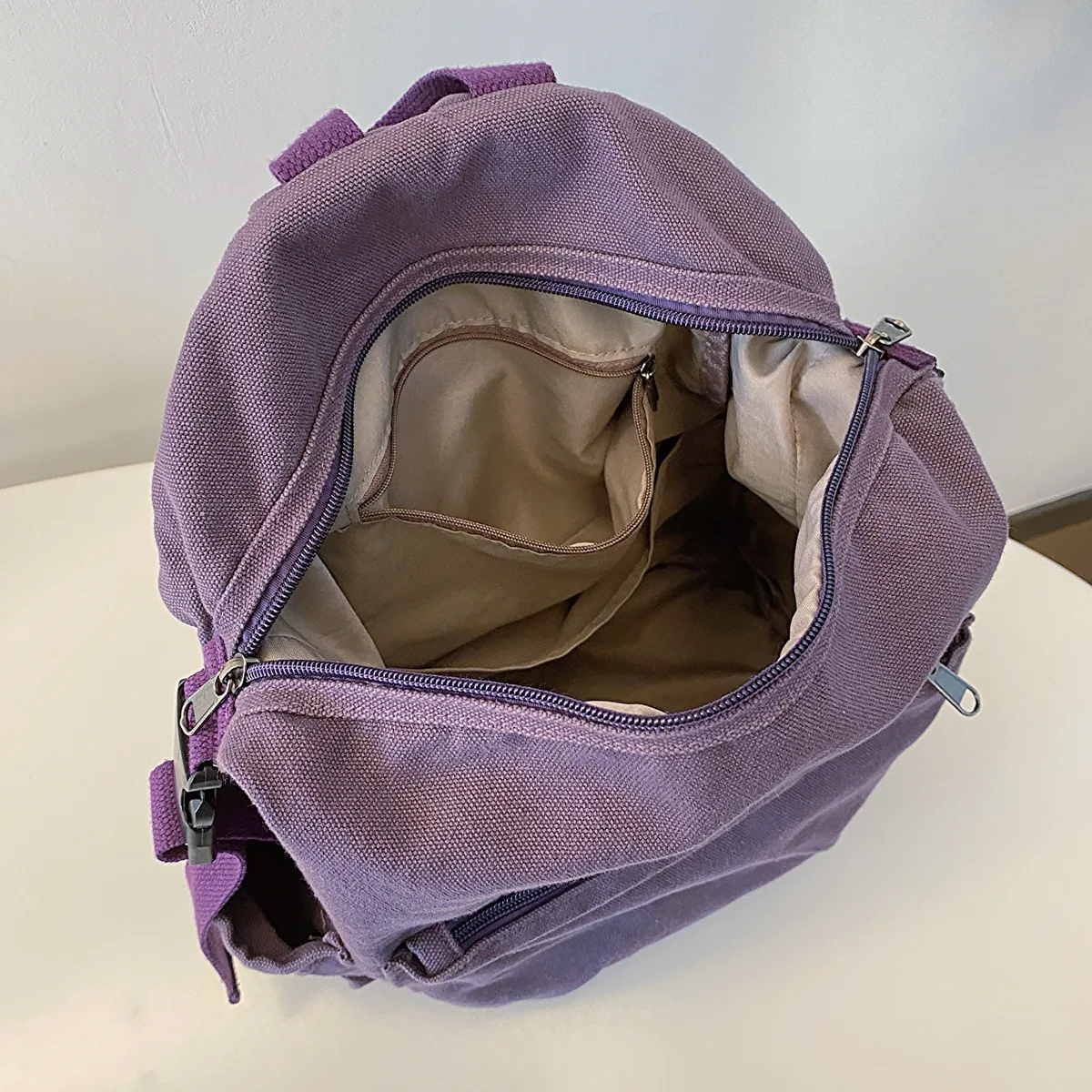 sacs à dos en toile solide pour femmes, sacs de loisirs ou de voyage, cartables de gril de style coréen, sacs d'école en tissu mignon, unisexe, 100% coton