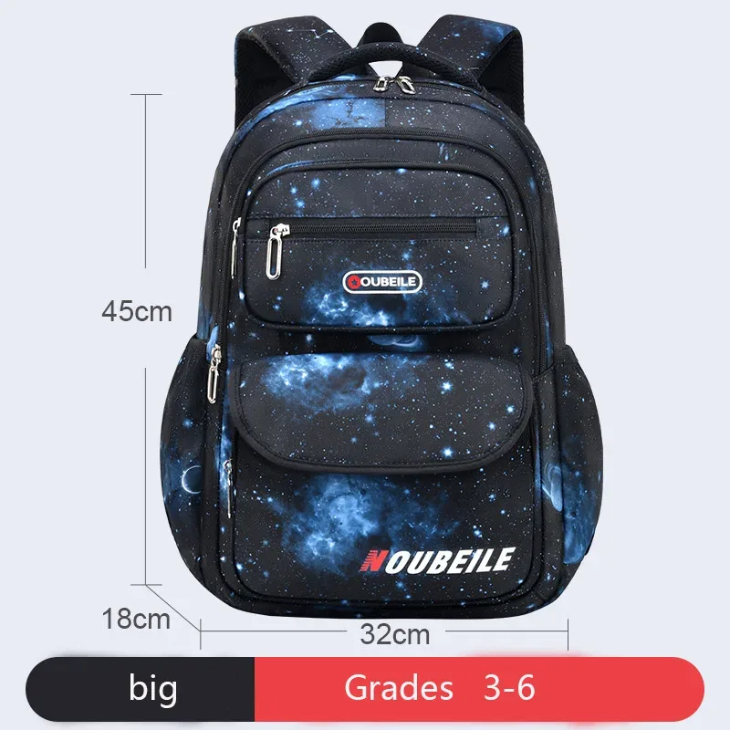 sac à dos pour adolescents, imprimé ciel étoilé, sac à bandoulière pour enfants, sac d'école étanche, sac à dos de sport et de voyage, plusieurs poches