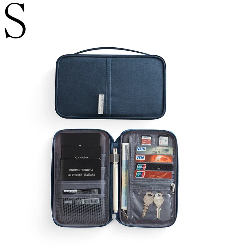 portefeuille de voyage porte-passeport familial multi-poches étui à documents étanche organisateur accessoires de voyage sac à documents porte-carte