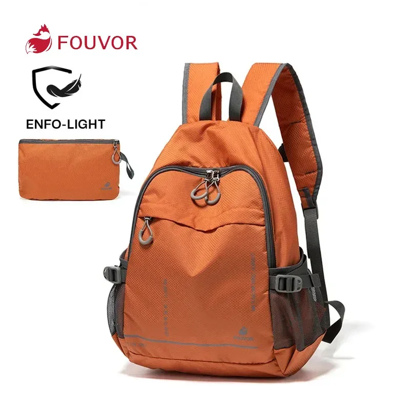 fouvor sacs à dos de randonnée légers pour hommes femmes en nylon durable sport décontracté grand sac à dos voyage toile sac d'école 3037-01