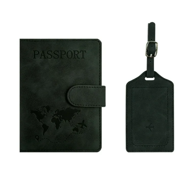 porte-passeport personnalisé, étiquette de bagage, boîte cadeau, accessoires de voyage tendance diy, vente en gros, gravure de logo, portefeuille de voyage