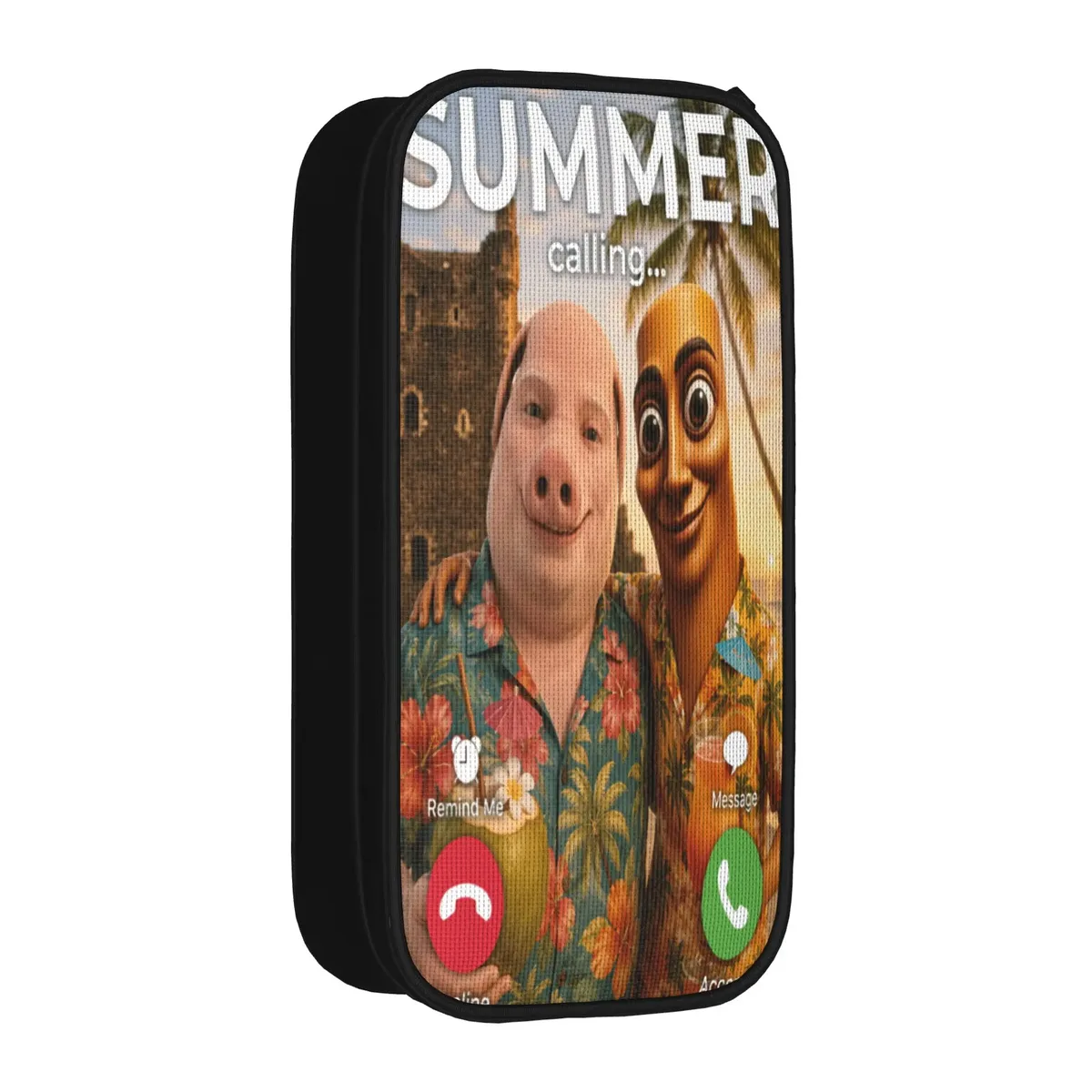 tung sahur neegy meme doorbell john pork halloween trousse à crayons esthétique pour garçons et filles, personnalisable diy pour l'école