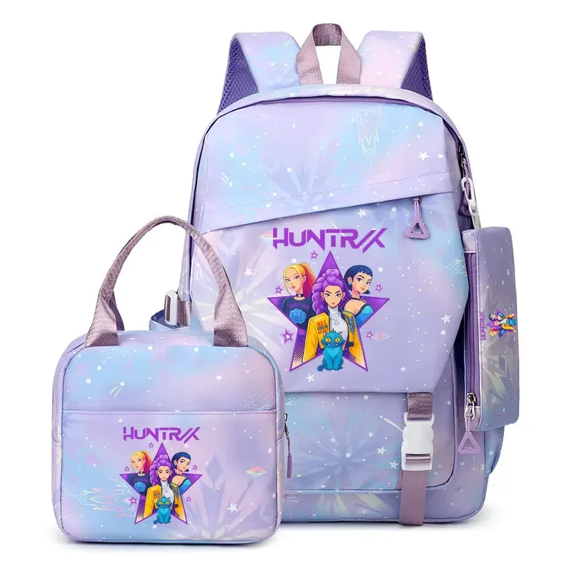 sac dos nylon rose motif floral scintillement pochette assortie voyage journee ultra léger compartiment intérieur
