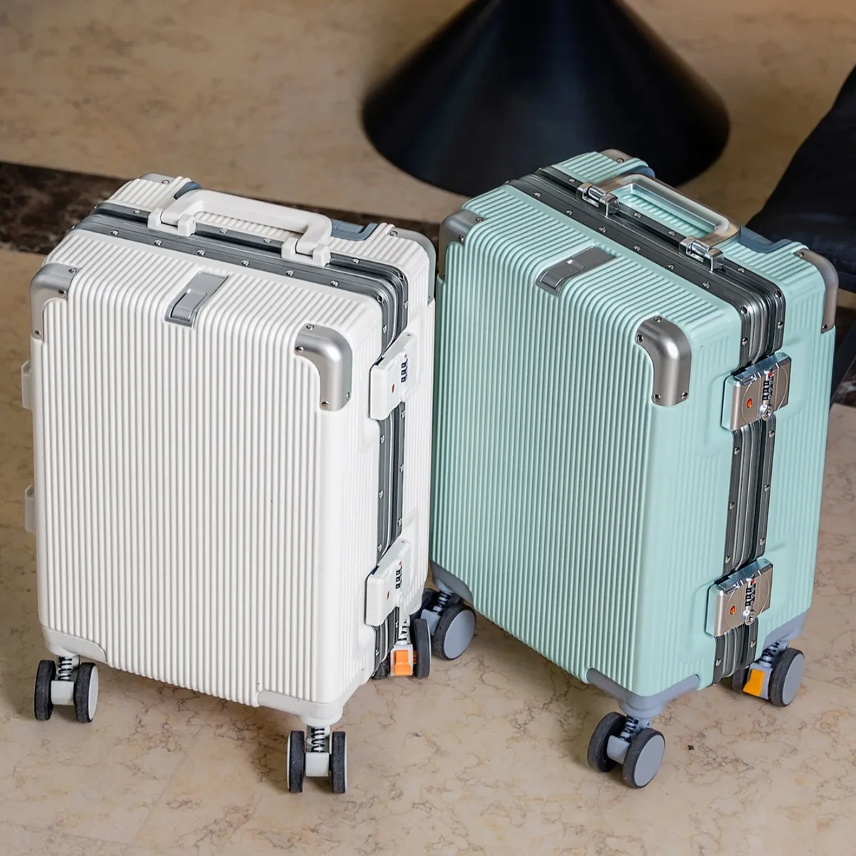valise de grande capacité 16 "/20"/22 "/24"/26 "/28", bagages roulants à la mode, cadre en aluminium de voyage avec sacs à roulettes en alliage