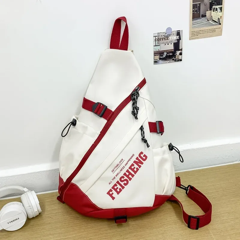techwear style extérieur moto sport sac à dos à bandoulière unique unisexe hip hop multifonction sac de poitrine sac à bandoulière tactique