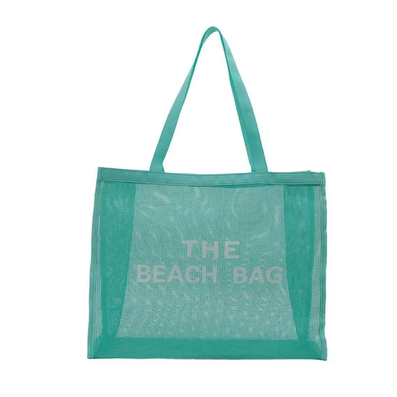 grand sac fourre-tout réutilisable en maille pour femme, idéal pour la piscine, les voyages/natation, sac de rangement à séchage rapide pour la douche, plage