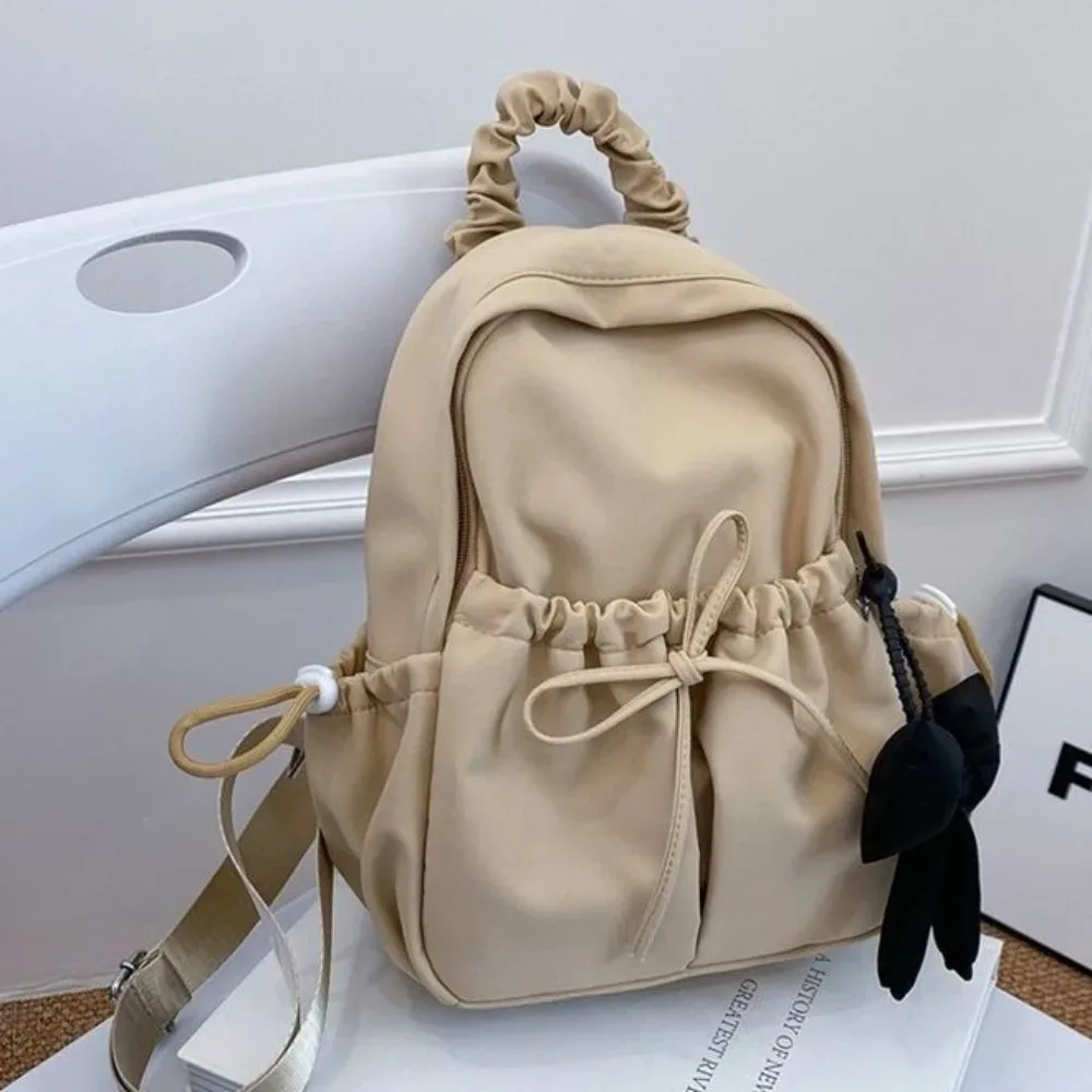 sac à dos en nylon pour étudiants avec cordon de serrage, bretelles réglables, grande capacité, sac à dos de voyage souple et léger, sac à dos de jour