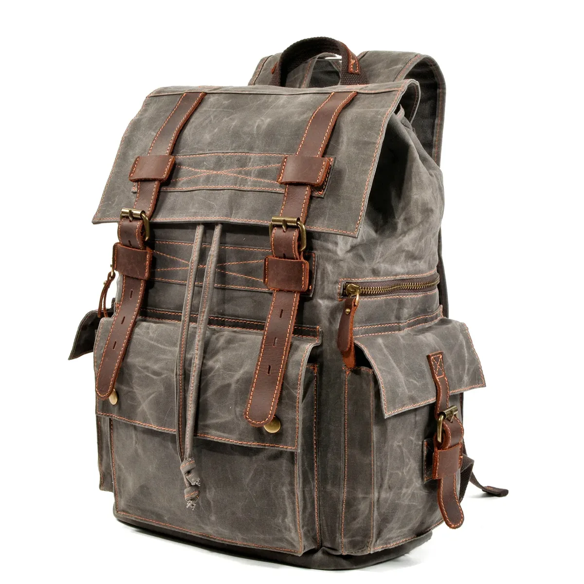 sac à dos en toile vintage sac à dos en toile de cuir sac à dos fourre-tout pour ordinateur portable 15 pouces sacoche academy sac de randonnée à bandoulière