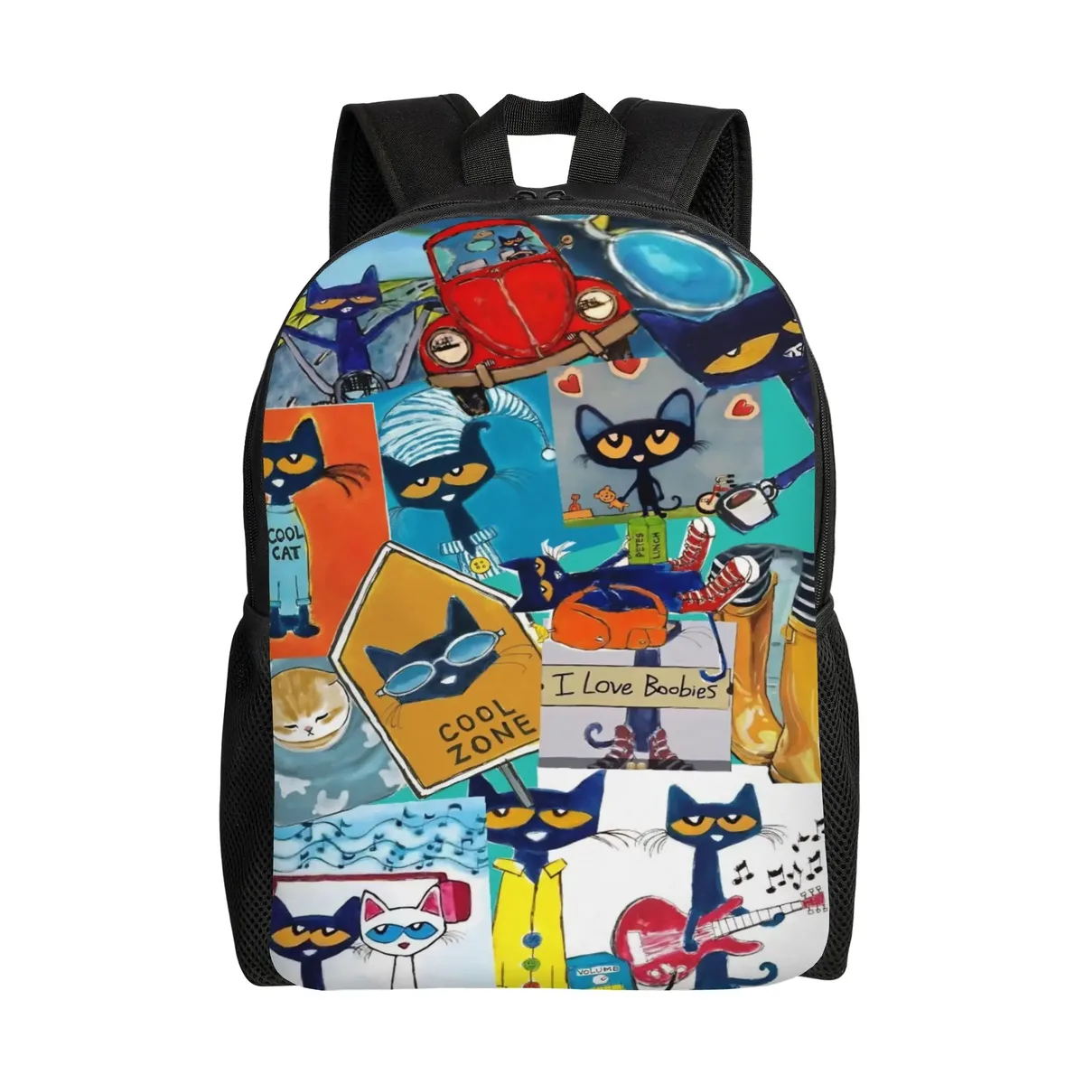 sac à dos classique petes cartoon cats, cadeau idéal pour le lycée, les affaires, sac à dos mignon pour hommes et femmes, sacs en toile pour l'université.