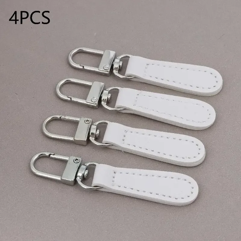 lot de 4 tirettes de fermeture éclair en cuir pu, attaches de remplacement pour sacs, bagages, pochettes et sacs à dos