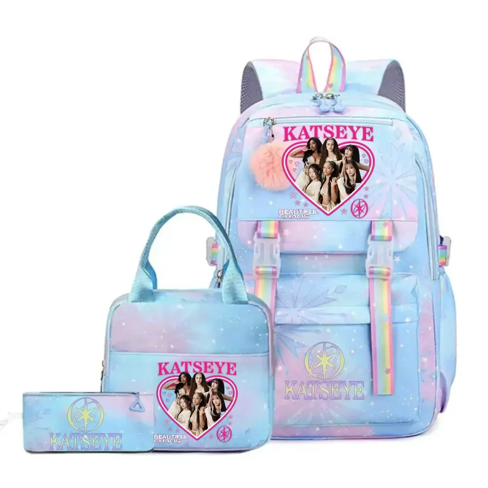 sac dos toile tissu doux motifs graphiques bandes arc ciel poignées rétractables sangles coussin air grande capacité unisexe voyage école