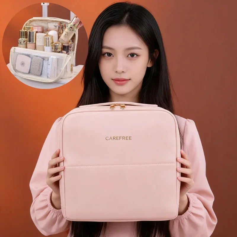 sac de voyage portable et étanche pour articles de toilette, trousse de rangement pour outils cosmétiques, organisateur de maquillage pour femmes