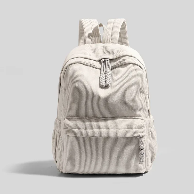 sac à dos en velours côtelé neutre sacs à dos de grande capacité options de couleurs élégantes et polyvalentes sac à dos décontracté pour un usage quotidien à l'école ou aux voyages
