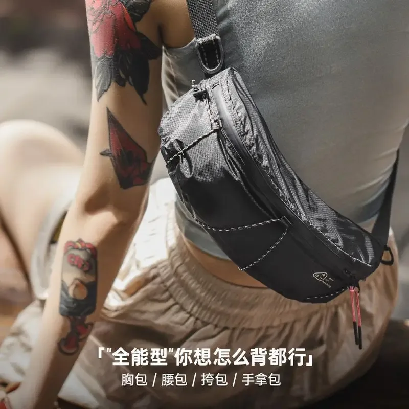 maden – sac à bandoulière tactique noir réglable, sac de taille unisexe pour l'extérieur, sac de poitrine pour moto, pour cyclisme, voyage, porte-monnaie