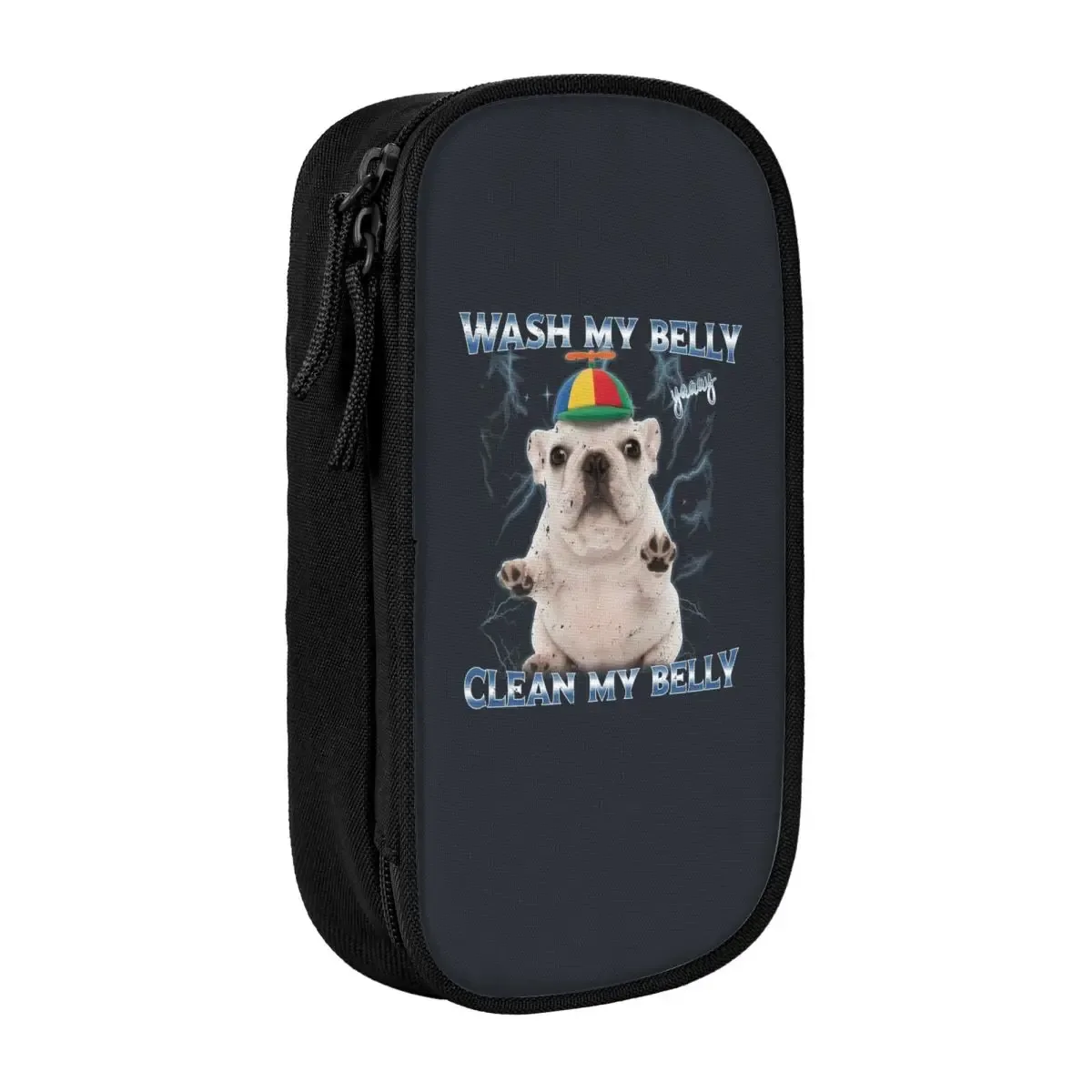 je suis pibble chien chiot laver mon ventre trousse à crayons filles garçons rétro boîte à stylos personnalisé école étuis à crayons papeterie cadeau d'anniversaire