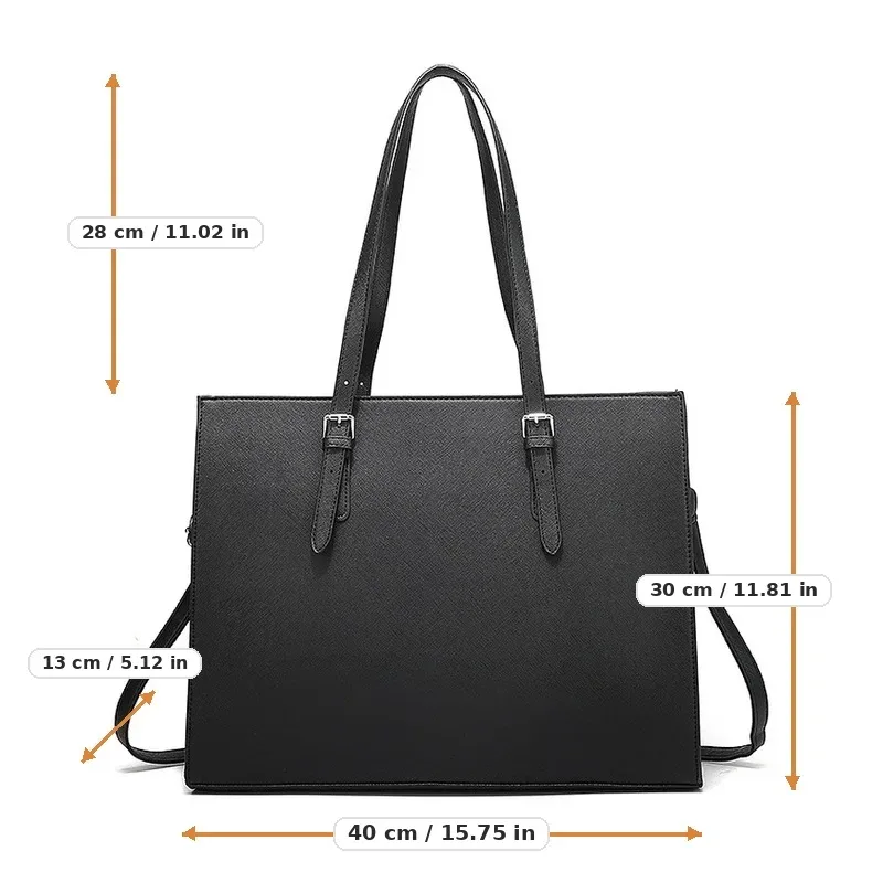 sac pour ordinateur portable pour femme, en cuir croisé, multi-compartiments, mallette d'affaires, grand sac fourre-tout à bandoulière