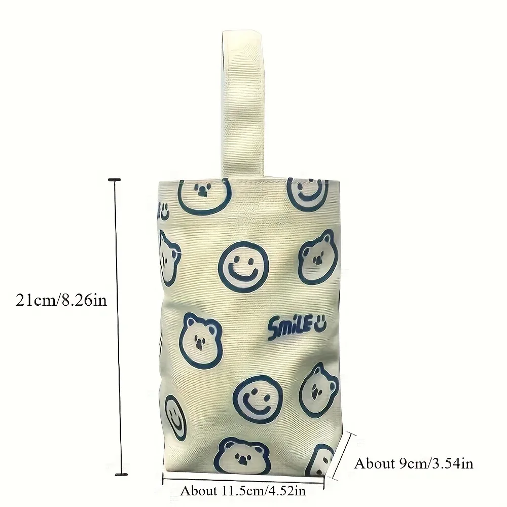 ce sac fourre-tout mignon à motif floral cerise est parfait pour un usage quotidien et peut contenir une bouteille d'eau.