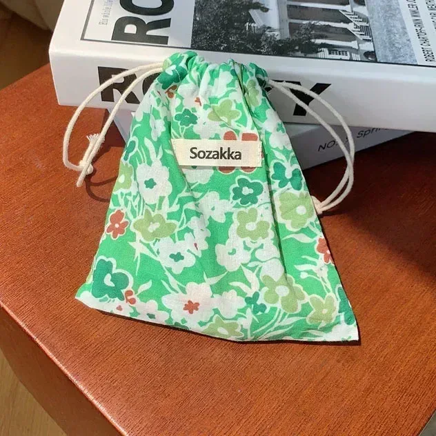 sacs à main de maquillage mignons pour femmes, sac de rangement pour cosmétiques de voyage, porte-monnaie pour rouge à lèvres et grill floral, portefeuille kawaii, petite pochette en poudre
