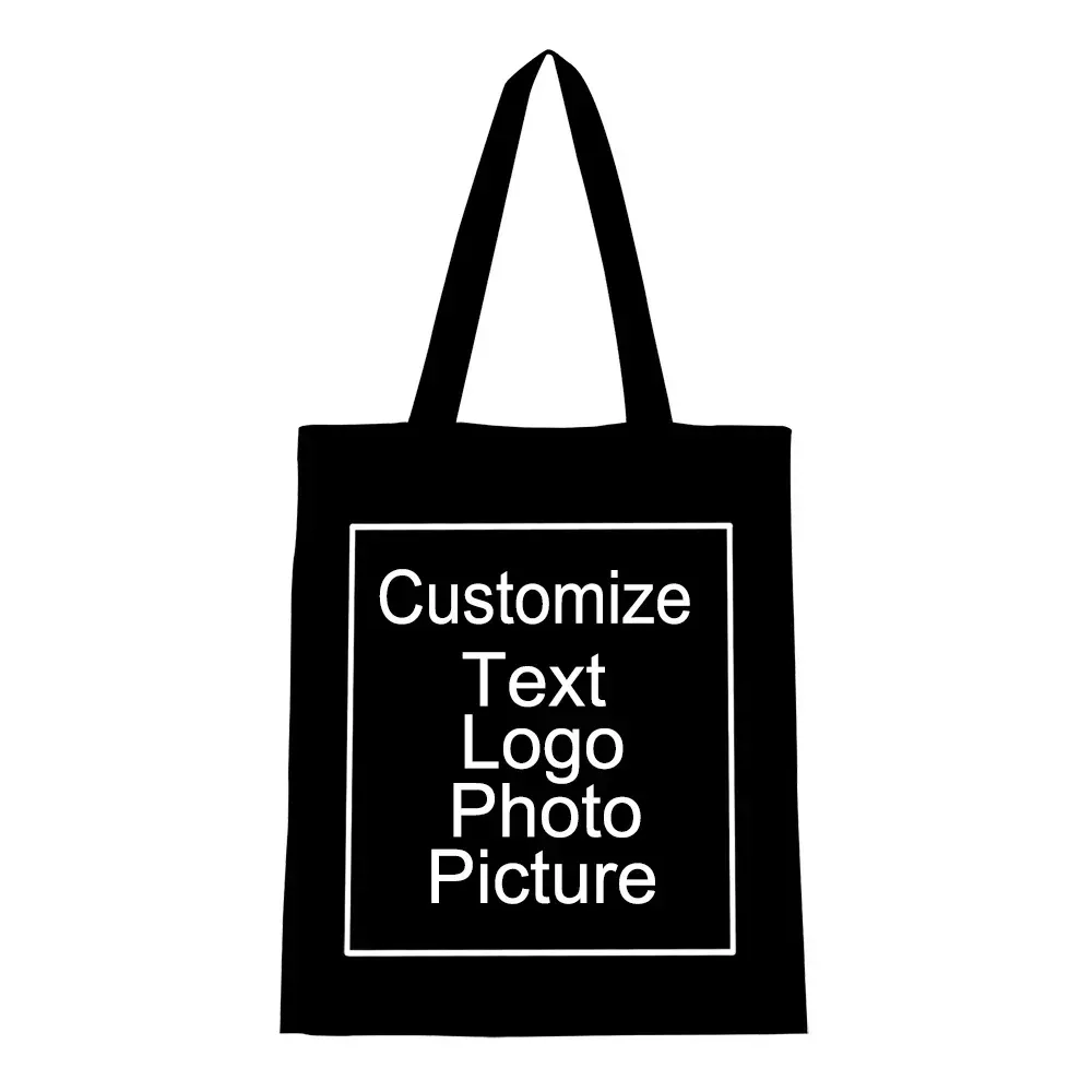 ajouter votre logo sac fourre-tout en toile personnalisable grands sacs à main de créateur pour femmes sacs à provisions pour l'épicerie tissu de shopping