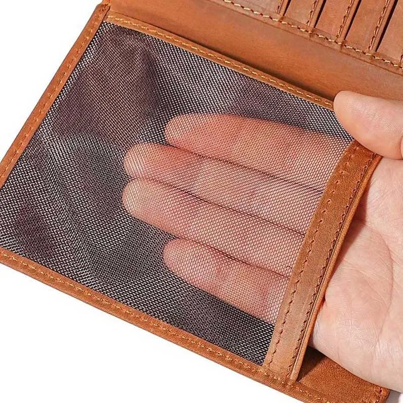 porte-passeport en cuir crazy horse, porte-cartes anti-vol rfid, portefeuille pour hommes et femmes, étui de voyage pour passeport, couverture de documents