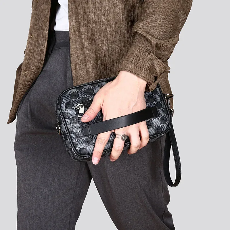sacs de taille en cuir pu pour hommes, sacs à bandoulière d'affaires de qualité supérieure pour hommes, rangement de voyage à la mode, sacs à bandoulière pour téléphone, pochette