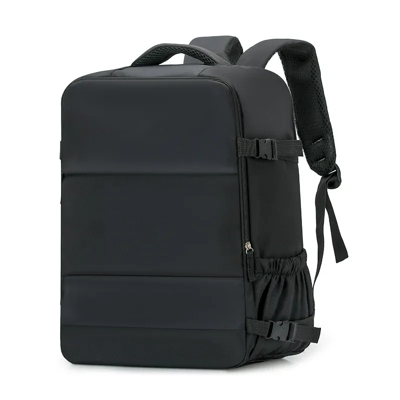 grand sac à dos de voyage pour femme, sac à dos minimaliste de couleur unie avec compartiment séparé pour chaussures et pochette pour ordinateur portable de 17 pouces, br