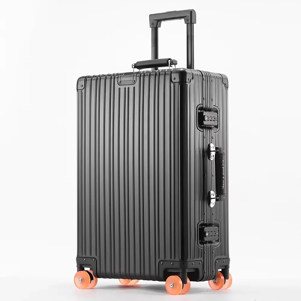 valise de voyage tout en aluminium et magnésium, bagages roulants, boîtier de chariot en alliage avec roue silencieuse spinner, serrure tsa, cabines à main