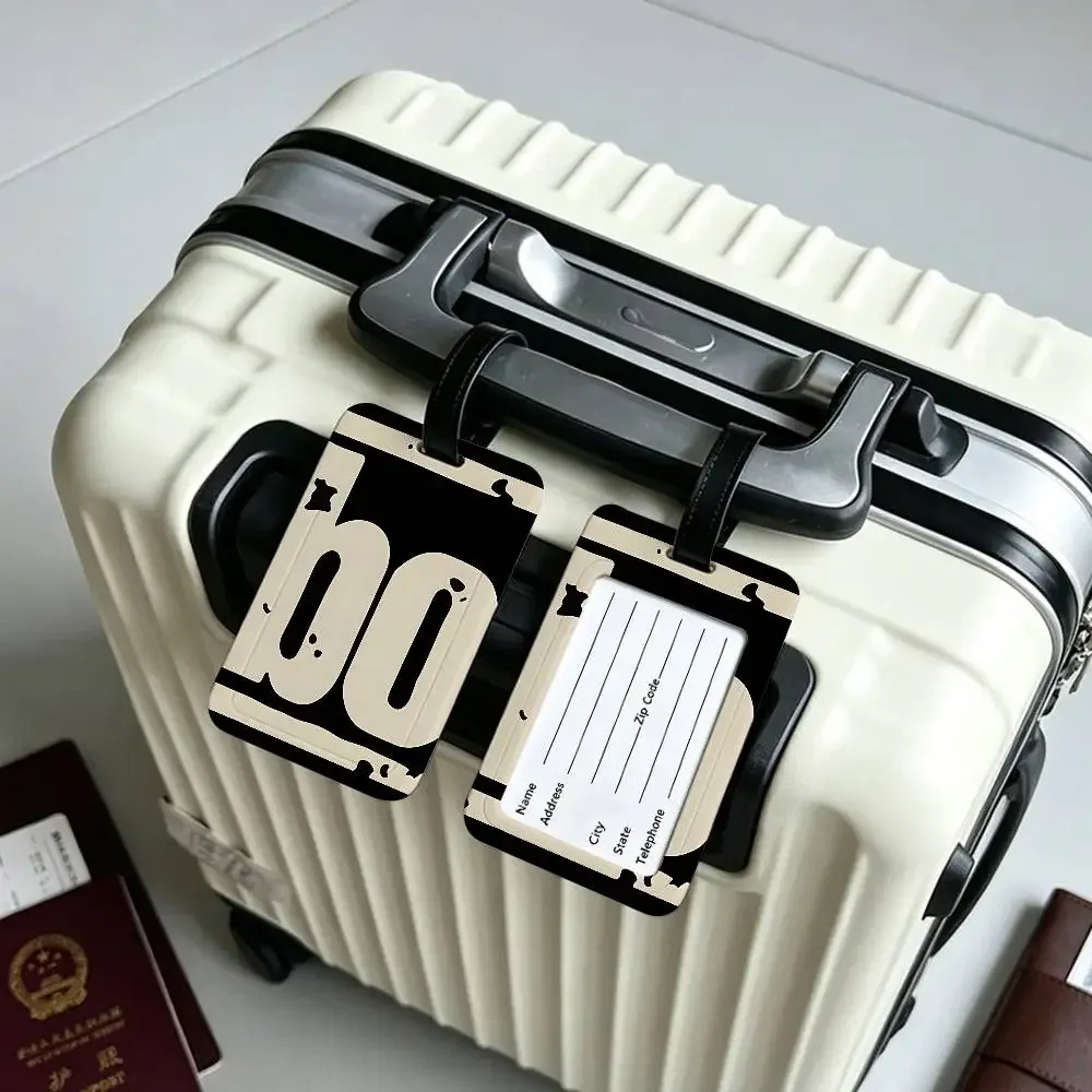 étiquette d'identification de bagage anti-perte en pvc hot band b-bohse o-onkelz, porte-carte d'information amovible, étiquette de bagage de voyage