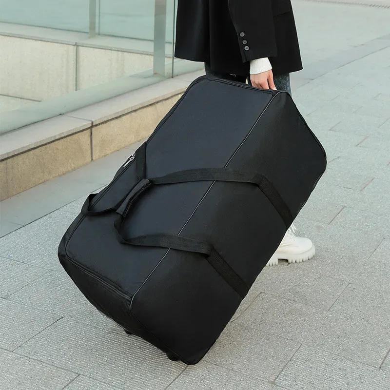 sac de voyage à roulettes, grand, léger, imperméable, avec roulettes et poignée de transport