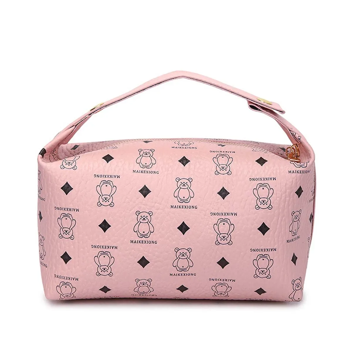 sacs de maquillage ours de dessin animé, nouveaux sacs de rangement portables de grande capacité, sacs de toilette tendance anti-éclaboussures et à la mode, vente en gros
