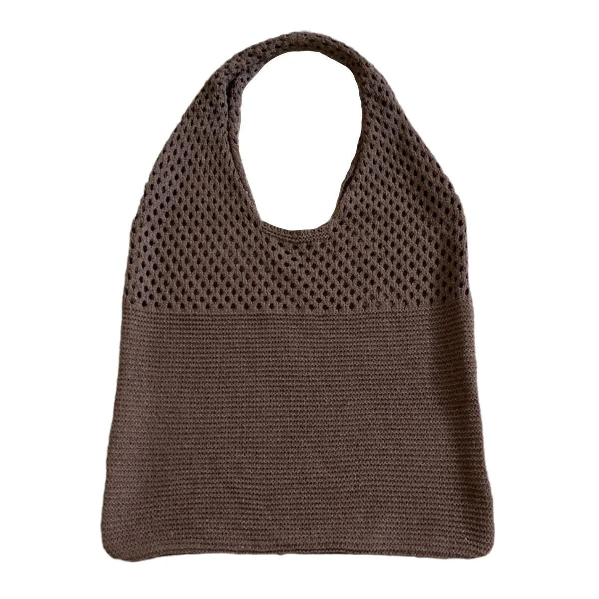 sac fourre-tout en laine tricoté de couleur unie, nom personnalisé, sac de shopping pour femmes, sac à main rétro ajouré, sacs à main doux brodés personnalisés