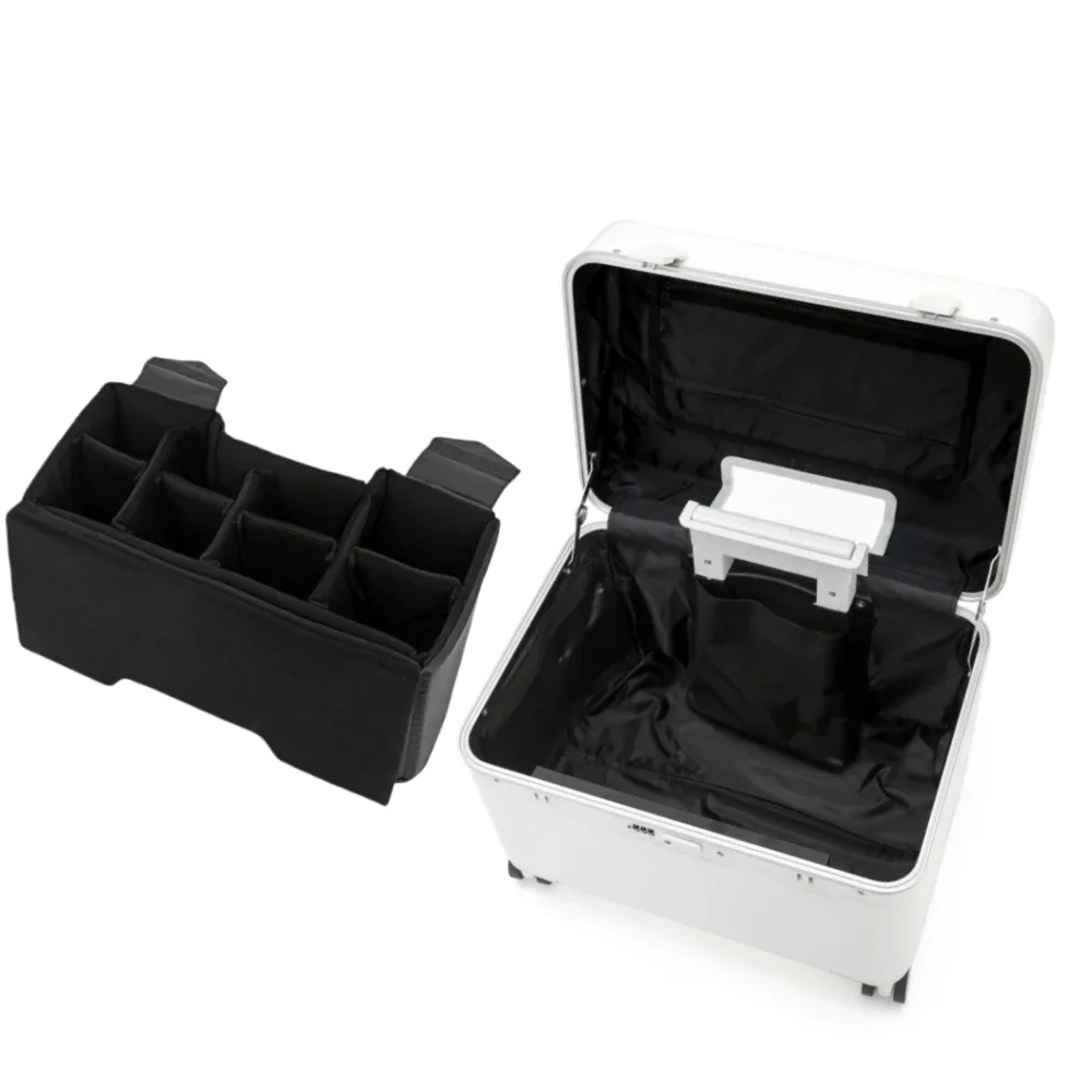 valise de voyage à ouverture supérieure 18/20 pouces, boîtier de chariot d'embarquement avec cadre en alliage d'aluminium, bagages roulants pc + matériau abs