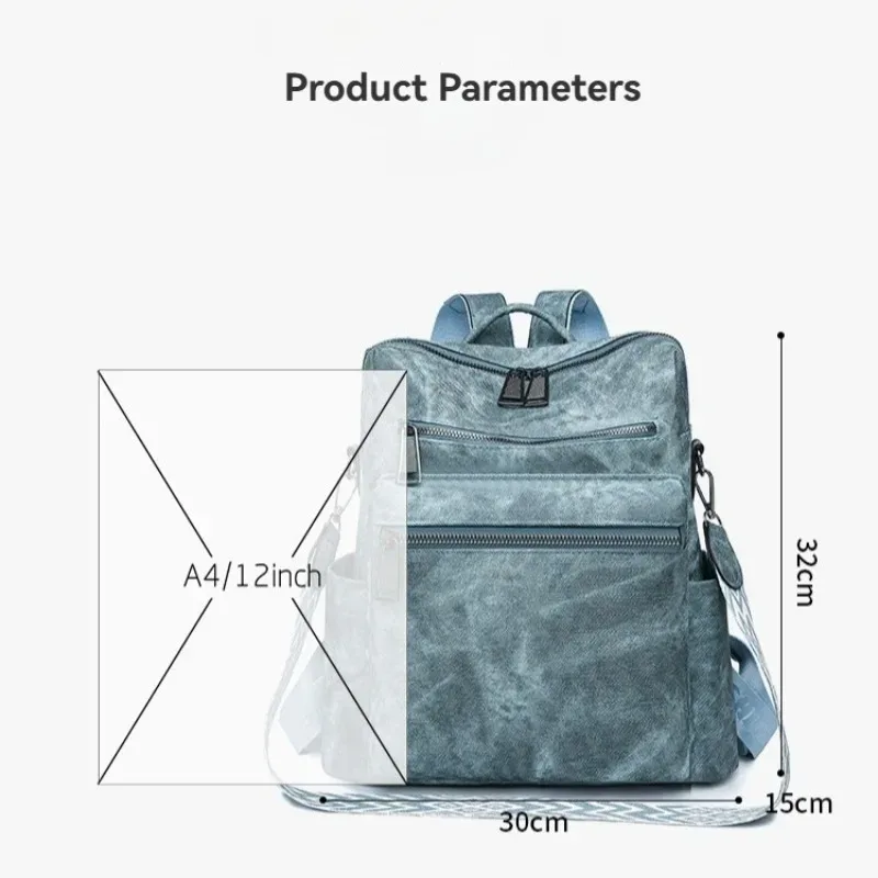 sacs à main à bandoulière en cuir pu pour femmes, sac à dos tendance, grand sac à dos de styliste