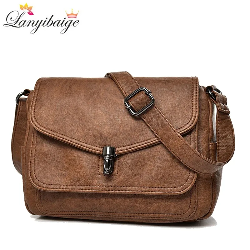 sac à bandoulière vintage 2026 pour femme en cuir souple, petit sac fourre-tout décontracté, sac à main tendance pour dames