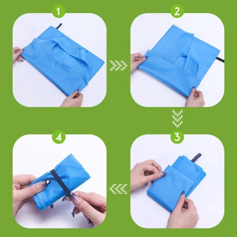 sac de courses réutilisable pour femmes et hommes, sac d'épicerie pliable en nylon de couleur unie, sac fourre-tout écologique, sacs à main portables