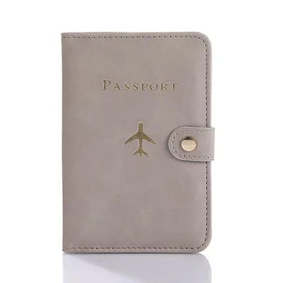porte-passeport en cuir couvre étui étanche voyage carte de crédit portefeuille mignon passeport livre pour femmes/hommes boucle passeport couverture