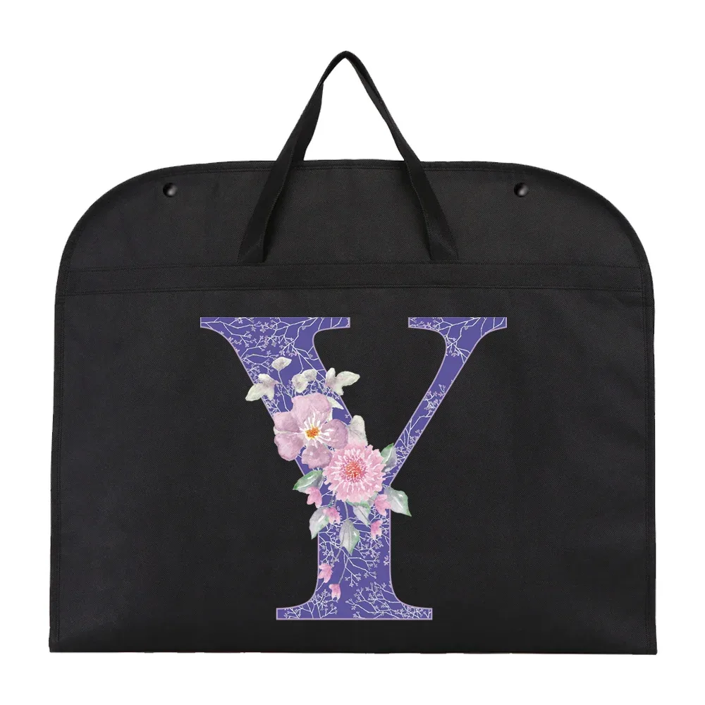 vêtements suspendus housse anti-poussière organisateur robe costume manteau sac de rangement violet fleur sacs à vêtements garde-robe suspendus organisateurs de vêtements