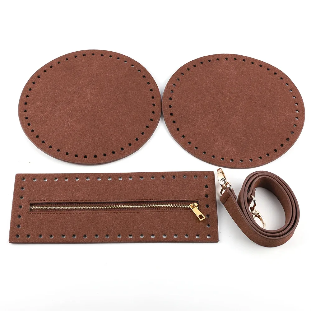 1 ensemble de sacs à main faits à la main en cuir pu avec fond de sac, accessoires de quincaillerie et bandoulière pour sac à main, pour sac à dos diy pour femme