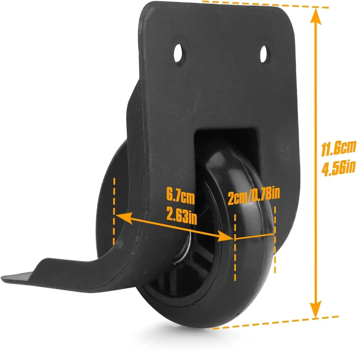 guguluza-roues de remplacement pour valise de voyage, réparation, chariot noir, roulette directionnelle, st034, 1 paire