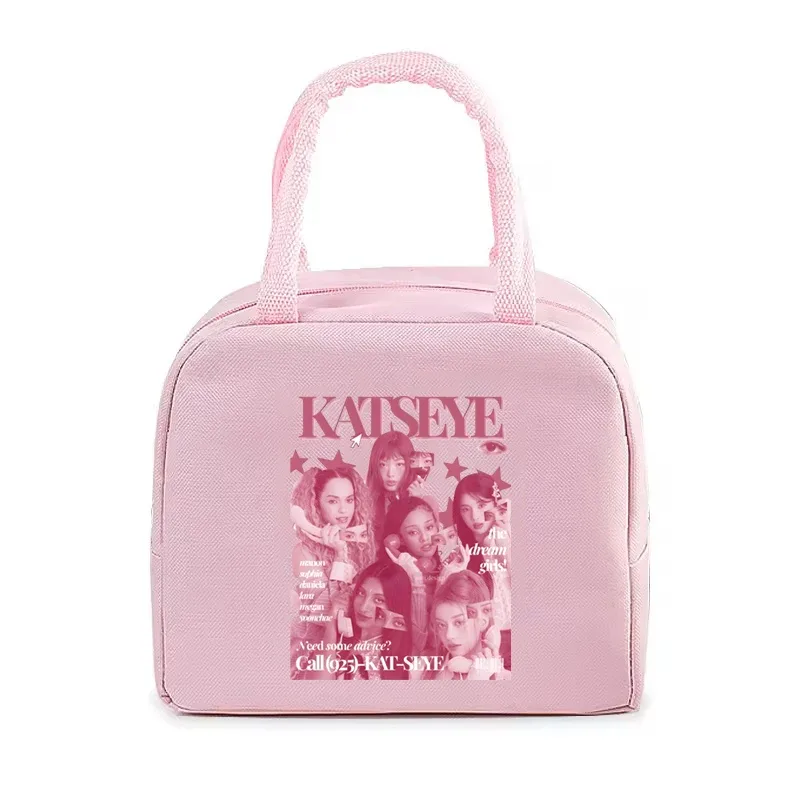 sac fourre-tout imprimé kpop katseye, boîte à lunch thermique, sac de rangement pour hommes, femmes, bureau, étudiants, sacs isothermes pour bento, sac à lunch pour enfants, cadeaux